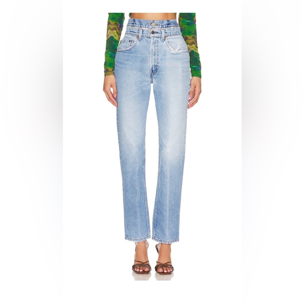 NWOT Aligrace Vintage Double Waist Jeans in Light Medium Wash size 23